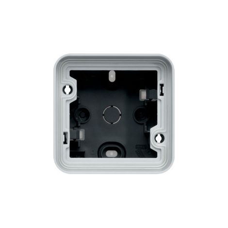 Caja de superficie con 1 elemento gris Cubyko IP55 HAGER WNA684