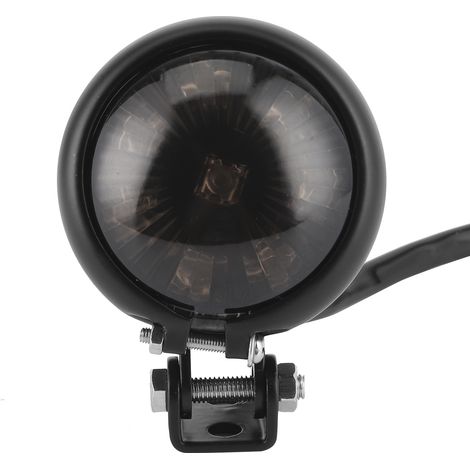 Feu arrière LED universel pour moto 12V, noir fumé avec vis de fixation, ampoule stop et clignotant. (1/5)