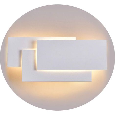 Applique Murale Intérieur Moderne - Blanc 24W, Aluminium, Lumière Chaleureuse (1/5)