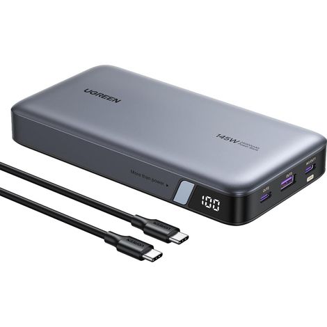 Nexode 145W Batterie Externe 25000mAh Power Bank USB C Charge Rapide PD3.1 140W 3 Ports Chargeur Portable PC LED Compatible avec 17 16 15 14 Plus Pro Max Air Galaxy S25 S24 MacBook iPad (1/5)