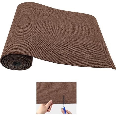 Tapis griffoir collant pour chat marron foncé 30 cm x 60 cm 1 canapé protège chat anti-griffes planche à gratter pour chat canapé (1/5)