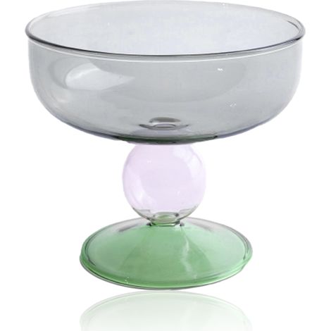 Coupes à glace en verre, coupes à dessert colorées, coupes à salade de fruits vintage en verre sur pied pour les fêtes. (1/5)