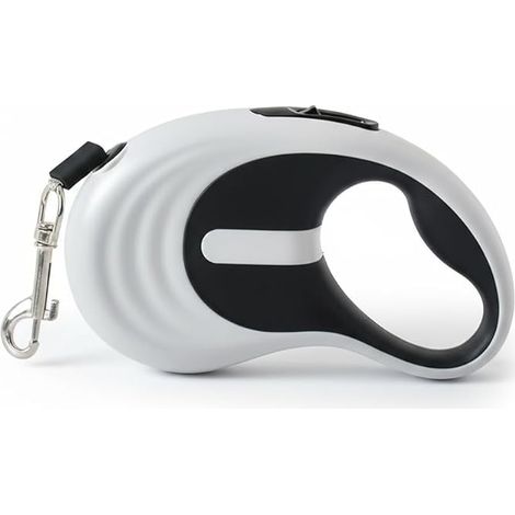 Laisse Rétractable pour Chiens Et Chats Rétraction Fluide Compacte Grise (1/5)