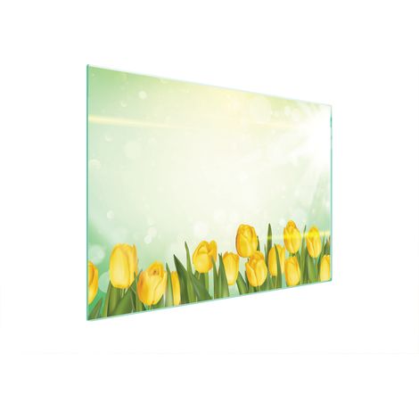 PLACA PROTECTORA DE VIDRIO PARA ESTUFA 70x52 TULIPANES (1/5)