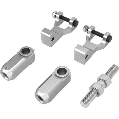Kit di abbassamento anteriore e posteriore per ATV, composto da 5 pezzi, in lega di alluminio, compatibile con Raptor 350 660 700, colore argento -Crezuo