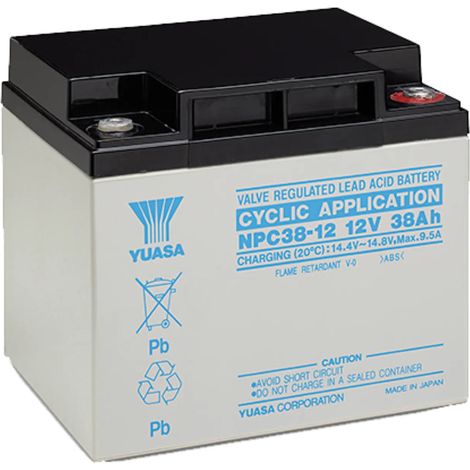 Batteria al piombo ermetica uso ciclico 12V 38Ah - Yuasa NPC38-12