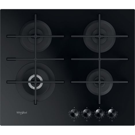 Whirlpool GOWL 628/NB. Colore del prodotto: Nero, Posizionamento dell'apparecchio: Da incasso, Dimensione della larghezza del piano cottura: 59 cm. Bruciatore piccolo: 1000 W, Bruciator... - GOWL628NB (1/5)