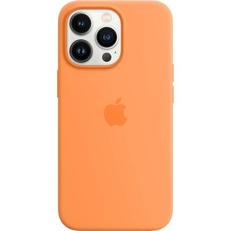 Coque Apple en silicone MagSafe pour iPhone 13 Pro - Orange, étui souple et résistant