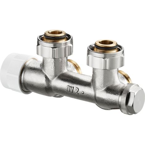 Raccord Multiblock T bitube équerre mâle femelle 3/4'' (20/27) - Oventrop