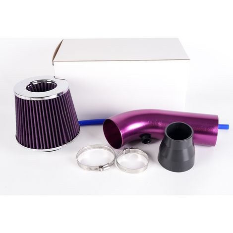 Car air intake kit with 76 mm (3 inch) mushroom air filter and high flow – Purple (1/4)