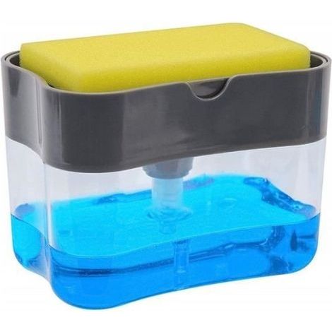 Schwammseifenspender, eleganter Spender mit Schwammbehälter für die Küchenspüle. (1/4)