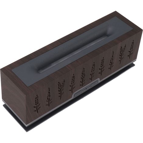Diffuseur d'arôme flamme 3D, humidificateur d'air, lumière nocturne ambiance maison bureau, bois foncé, prise européenne 100-240V (1/5)