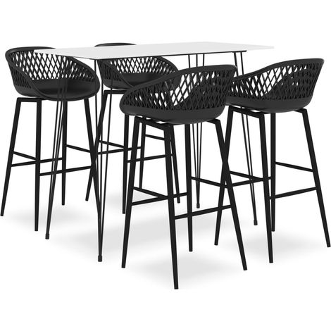5-tlg. Bar-Set Weiß und Schwarz