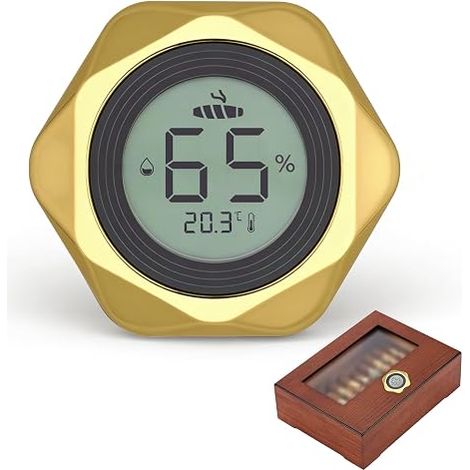 Hygromètre Thermomètre Température Humidité Testeur Mini Numérique LCD Indicateur pour Cave a Cigare Boîte a Cigare (1/5)