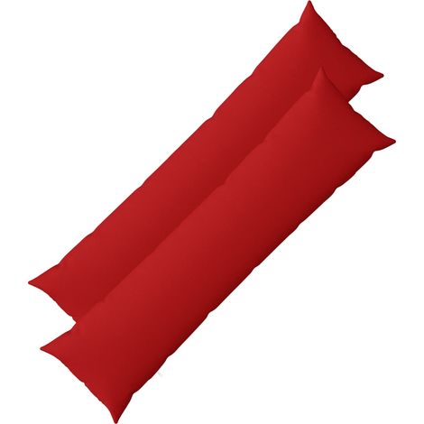 Housse de coussin 2 pc HEERLEN Rouge 40 x 145 cm Tissu vidaXL