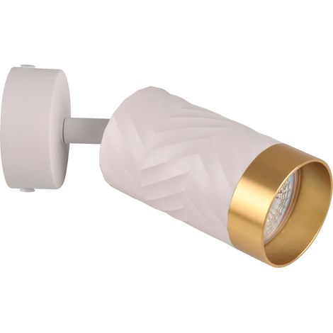 Faretto parete/soffitto Polux ARRAS bianco oro GU10 orientabile (1/5)