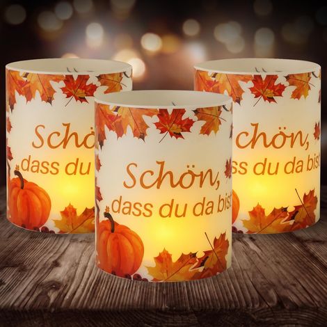Lot de 12 photophores - Décoration de table - Automne (1/5)
