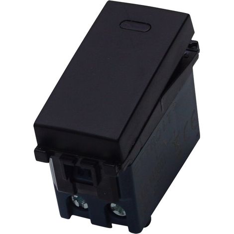 ETTROIT Umschalter 1P 16A Farbe Schwarz, kompatibel mit Vimar Arke, VA0801