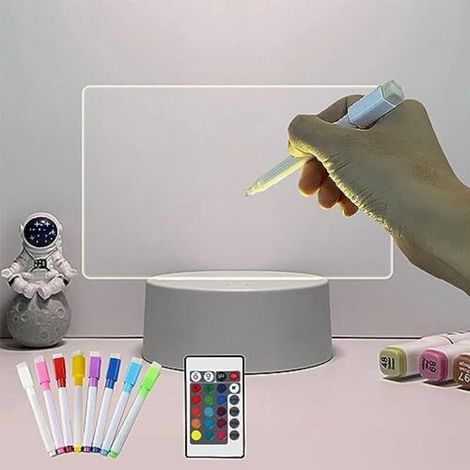 Individuell gestaltbares Acryl-Nachtlicht – Sanfte Lampe für Baby-, Kinder- oder Mutterzimmer, mit Fernbedienung, USB-Anschluss und Batterien, ideales Geschenk zum Muttertag und zu Weihnachten