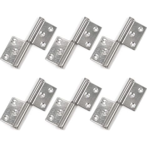 Charnières soudées, baguettes de soudure en inox pour portes métalliques, longueur 72 mm (paquet de 6) (1/4)