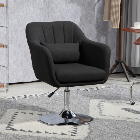 Sillón lounge negro de poliéster, altura regulable 60 x 60 x 79-91 cm, 136 kg (1/5)