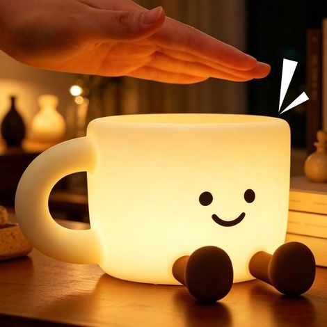 Nachtlicht für Kinder, Baby-Nachtlicht, 7 Farben, 3 Helligkeitsstufen, 30-Minuten-Timer, USB-aufladbar, Schlafzimmerdekoration, Nachttischlampe für Kinder, Babyzimmerdeko (1/5)