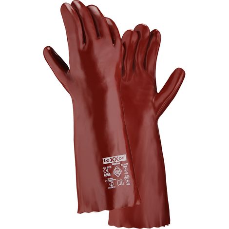 teXXor® topline Chemikalienschutzhandschuhe, Kat. 3 aus Polyvinylch 21129 Gr.9 (1/4)
