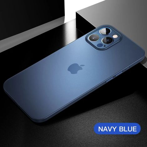 (iPhone 11 Pro Max 6,5 pouces bleu) Coque ultra-fine de 0,2 mm, rigide et souple, dos en polypropylène dépoli