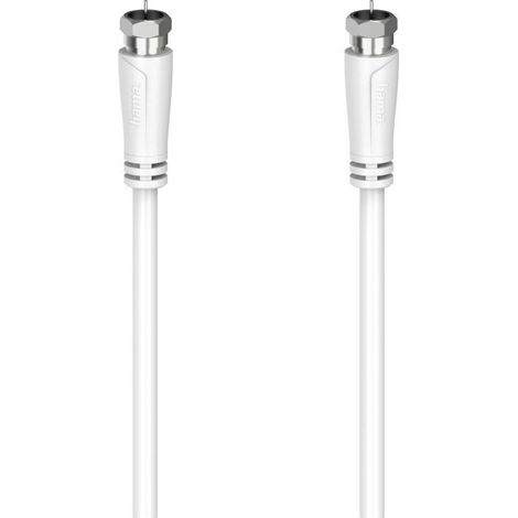 Hama 00205064 cable coaxial 3 m F Blanco