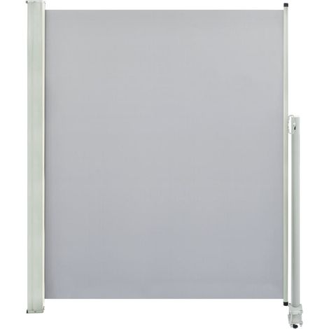 Toldo lateral retráctil/protección visual para patio jardín terraza balcón 160 x 300 cm gris 020007274 (1/5)