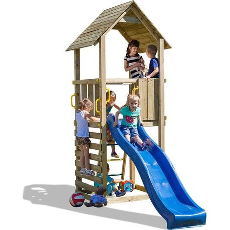 Scivolo in legno Fungoo Carol 1 gioco per giardino struttura in legno (1/5)