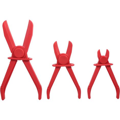 Pince de serrage de tuyau, 3pcs Nylon Hose Clamp Tool Set Frein Fuel Water Line Clamp Plier Hands Tool (1/4)
