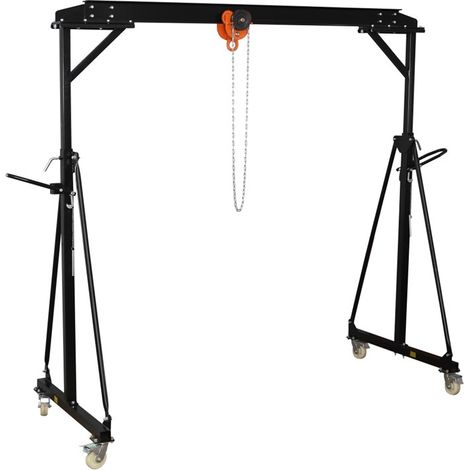 Grue Portique mobile 1T + Chariot Porte Palan 1T 2,5m 4mm (1/3)