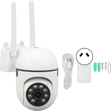Caméra de surveillance sans fil WiFi intelligente pour intérieur, vision nocturne infrarouge, prise AU, sécurité domestique. (1/5)