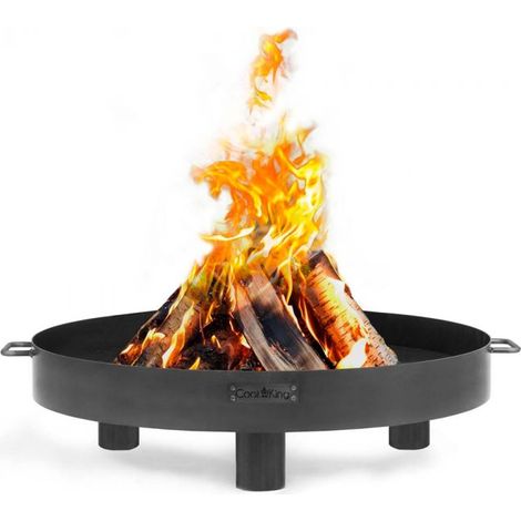 Braséro d'extérieur 80 cm en acier – Foyer portable pour barbecue et chaleur – Structure robuste – 111299