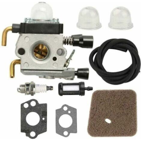 Carburateur avec conduite de carburant pour STIHL HS75 HS80 HS85 HL75 HL75K FH75 HT70 HT75 KM80 KM85 KM85R SP80 SP85 FC75 FC85 Taille-haie Taille-bordure, (1/4)