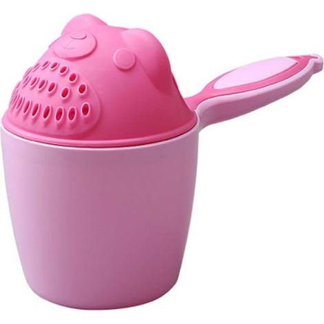 Coupe de lavage de cheveux, aide à laver les cheveux de bébé Tasse de bébé pour enfants Arrosoir Tasse de rinage Coupe de rinage Coupe de lavage des yeux pour tout-petits (Rose), (1/5)