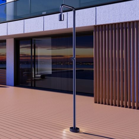 Imex -  Ducha Piscina Exterior Acero S.316 Azul Serie  Pool