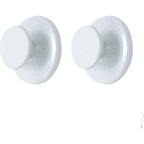 Hochleistungs-Saughaken für Bad, 2er-Set, runde Haken, kein Bohren erforderlich, rückstandsfrei entfernbar, geeignet für Fliesen, Türen, Glas, Küche, Schlafzimmer, weiß (1/4)