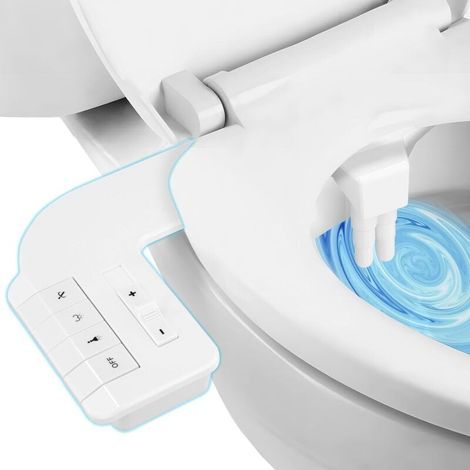 Toilet bidet, Japanese toilet bidet, non-electric, double self-cleaning nozzle, adjustable water pressure, toilet bidet for personal hygiene (1/5)