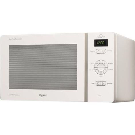 Whirlpool – Micro-ondes à poser 25L – Puissance 800W – Écran intégré – Sécurité enfant – Démarrage rapide – Fonction réchauffage et décongélation