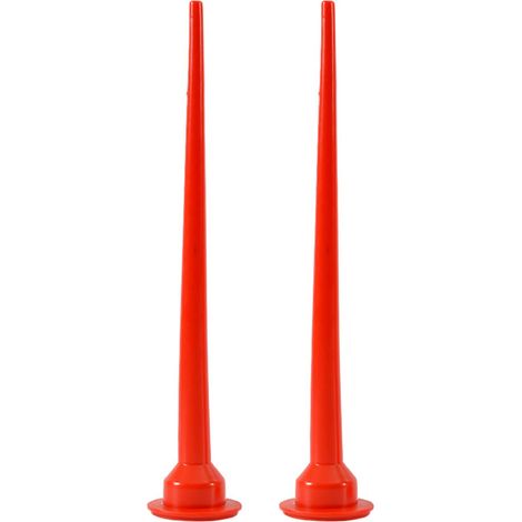 Douilles en silicone 30 cm, 2 pointes coniques en plastique, applicateur pour pistolet à embosser et sceller avec pointe rouge (1/3)