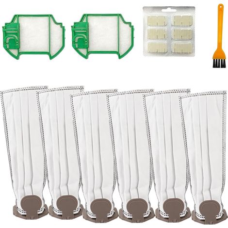 Kit 9 pièces Vorwerk VK7 6 sacs + 2 HEPA + accessoires (1/5)