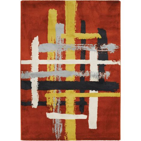 PAINTING - Tapis lumineux motif traits de peinture multicolore 120x170 (1/5)