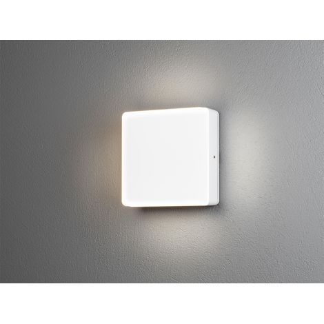 LED Wand-& Deckenaußenleuchte CESENA, ALU in weiß mit Dämmerungssensor (1/5)