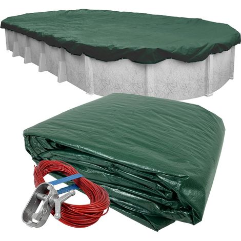 Bâche d'hiver pour Piscine Hors-Sol Ovale 4,9 x 7,6 m (1/5)