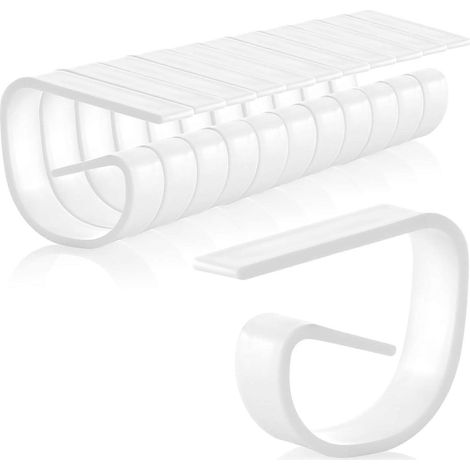 12 pinces à nappe en plastique incassable de couleur blanche, poids pour nappe, support de nappe Fabriqué en Allemagne (1 (1/5)