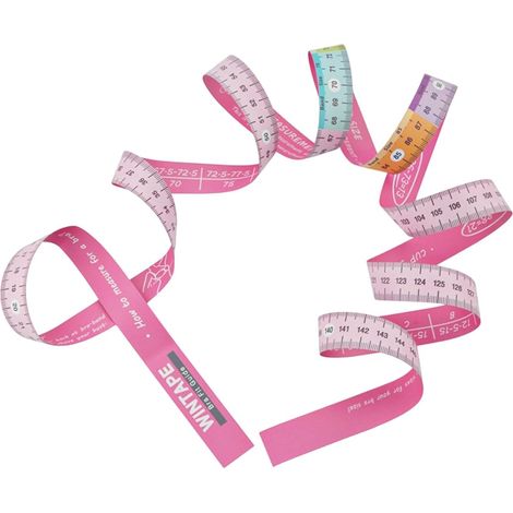 Mètre ruban permanent avec double indicateur transparent, 150 cm (1/5)