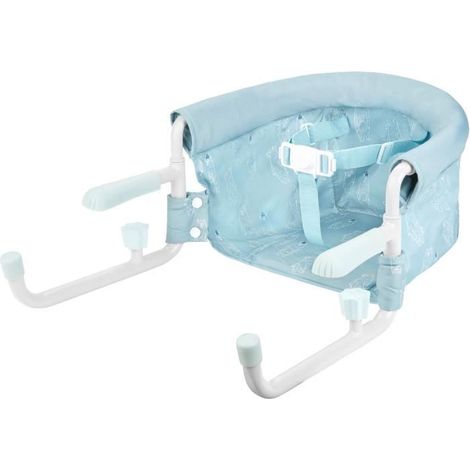 Badabulle Siège de table bébé bleu et blanc confortable (1/5)