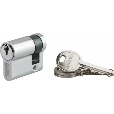 Schlosszylinder mit gekerbtem Schlüssel Ecopro vernickelt - Halbzylinder - 30 x 10 - Verschiedenes - THIRARD - 00007948